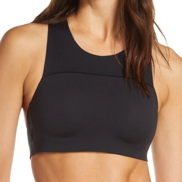Chantelle High Neck Wireless Low Impact Sports Bra Black Size M Active Comfy $72 - Picture 1 of 16